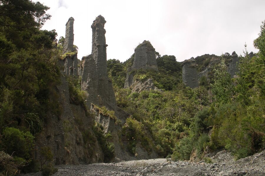 Die Putangirua Pinnacles, hier kletterte schon der Gollum