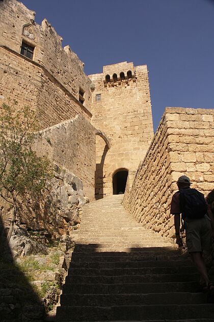 Lindos, Aufstieg zum Kastell