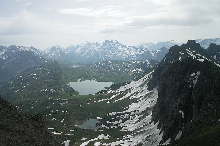 auf dem Weg zum Hochstolln, der Melchsee im Hintergrund